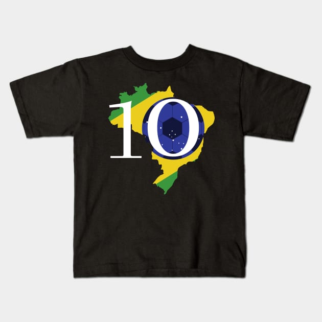 camiseta do brasil: Football is life Kids T-Shirt by CanvasCraft